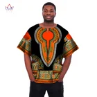 Мужская одежда в африканском стиле с принтом воска Дашики, Мужская футболка размера плюс, одежда в африканском стиле, брендовая одежда, мужская рубашка, укороченный топ WYN04