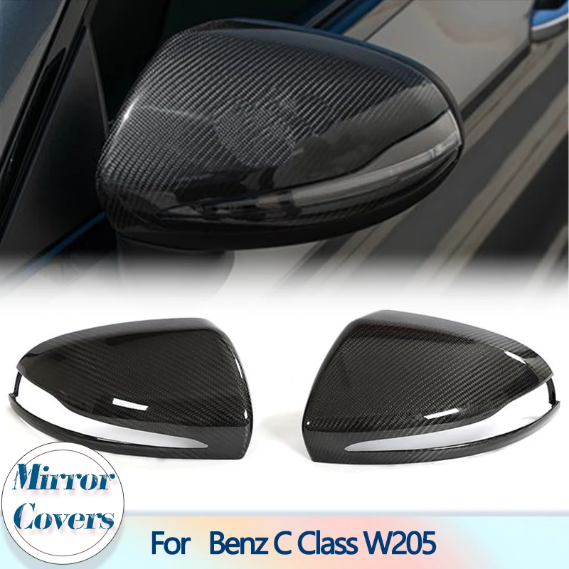 

Car Replacement Rear View Mirror Covers For Mercedes Benz C Class W205 C180 C200 2014-2021 Dry Carbon Side Mirror Covers Caps