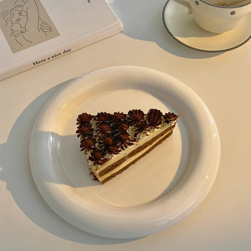 

Korean ins style tableware chubby plate high beauty value network blogger same dessert breakfast plate jewelry plate