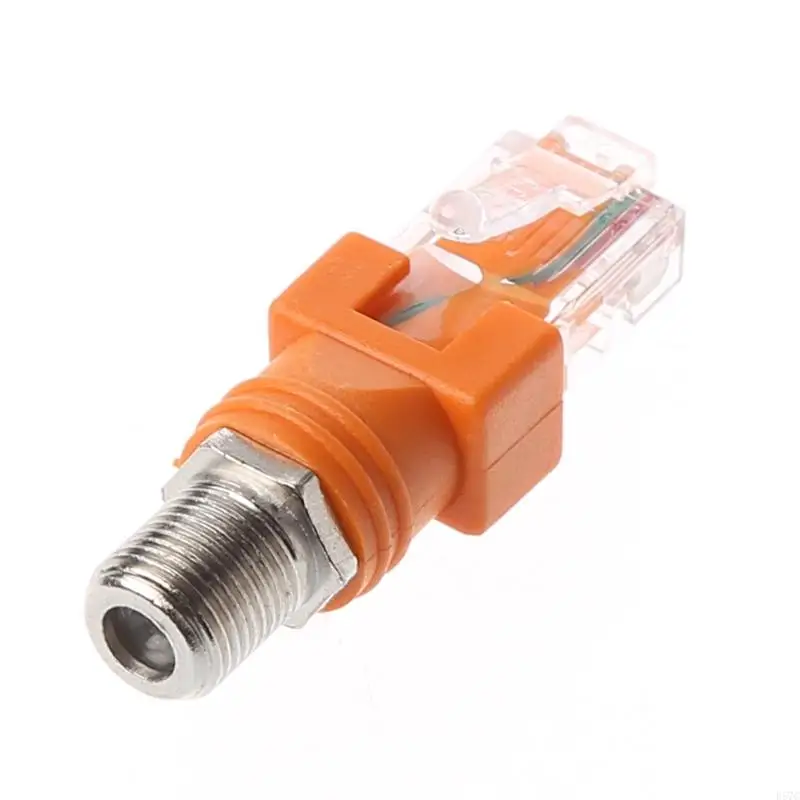 D57C Переходник конвертера RF в RJ45 F «мама» на RJ45 «папа» Коаксиальный цилиндрический переходник Разъем-адаптер Коаксиальный (art.: 3920cc22c64db) - 3920cc22c64db