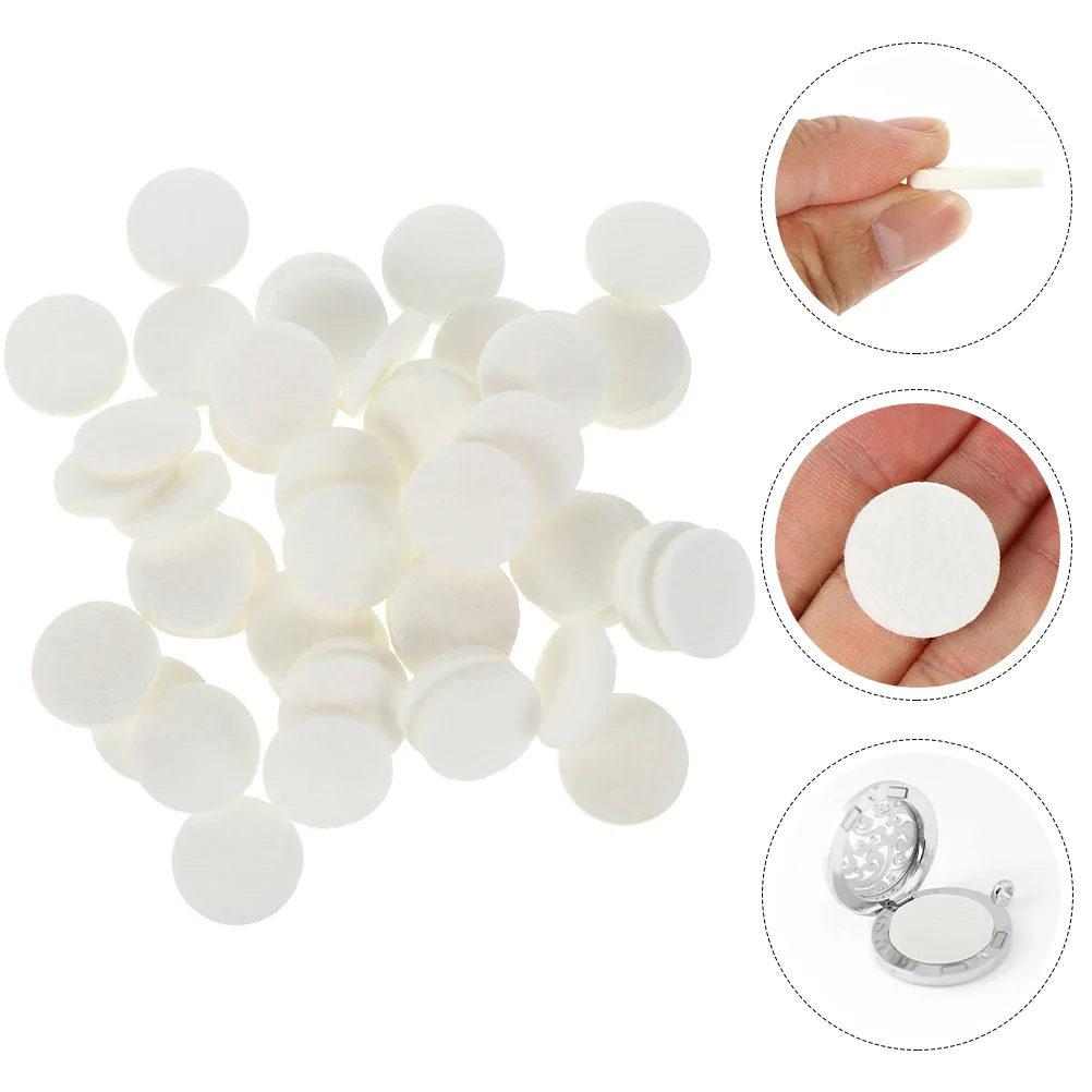 

100 Pcs Unscented Refill Pads Car Diffuser Locket Necklace Essential Oil Aromafier