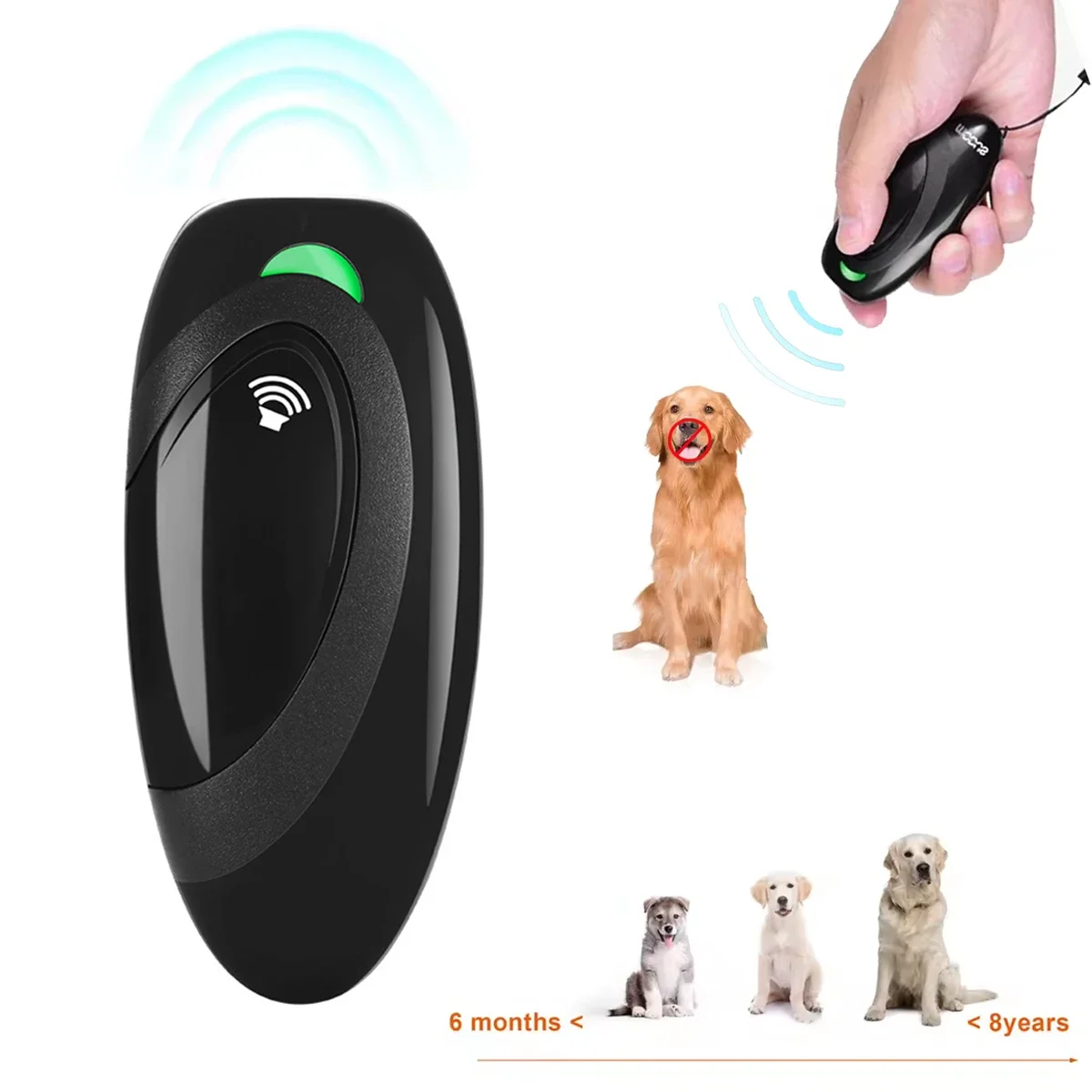 Ультразвуковой Отпугиватель собак 2 в 1 мини-пульт дистанционного управления