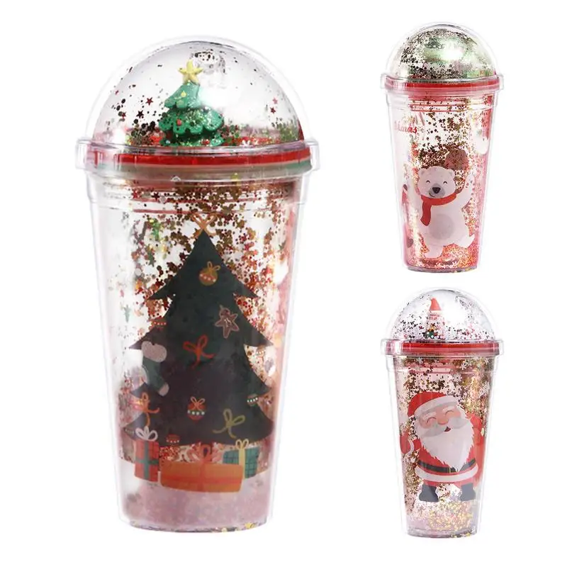

Cup With Lid And Straw Santa Claus Water Cups Multipurpose Bubble Tea Bottle Decorative Beer Coffee Mugs Kitchen Accessories