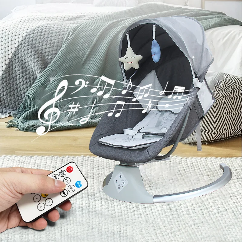 

IMBABY Baby Bassinet Smart Baby Rocking Chair Electric Adjustable Chaise Longue for Baby Cradle with Music Swing for Children
