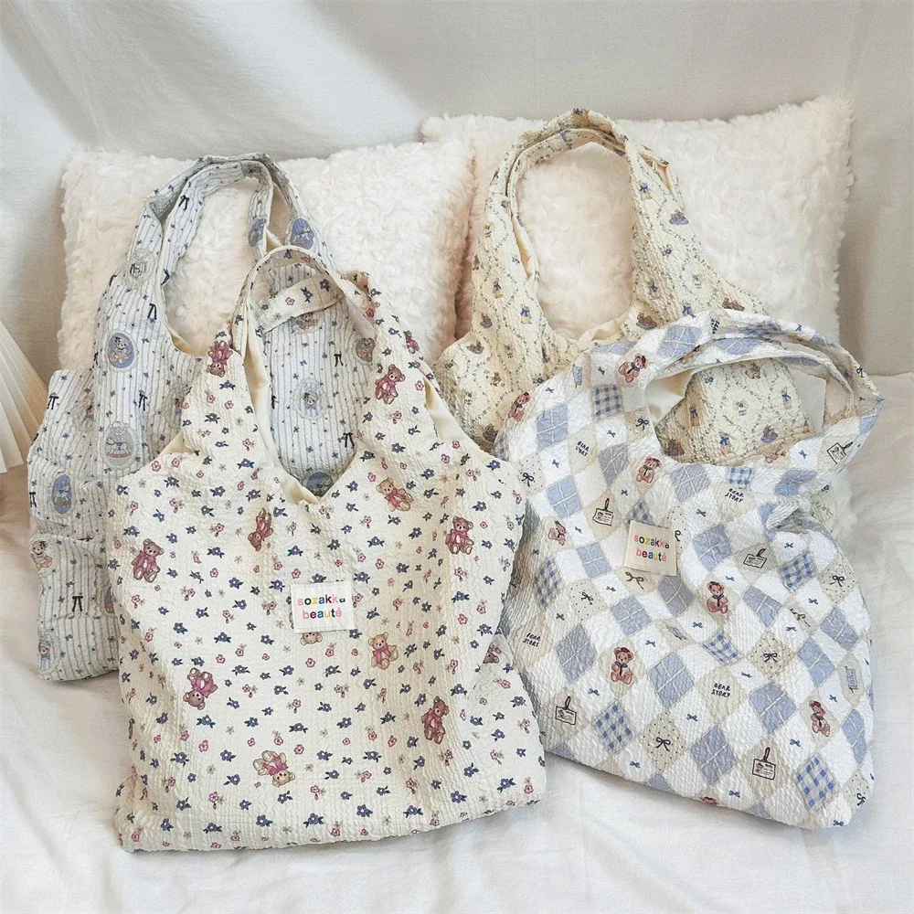 Женская наплечная сумка с животным принтом мягкая холщовая Вместительная