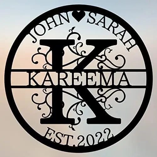 

Last Name Metal Signs - Custom Metal Signs - Split Letter Monogram Sign - Family Name Sign- Metal - Outdoor Metal Sign - House