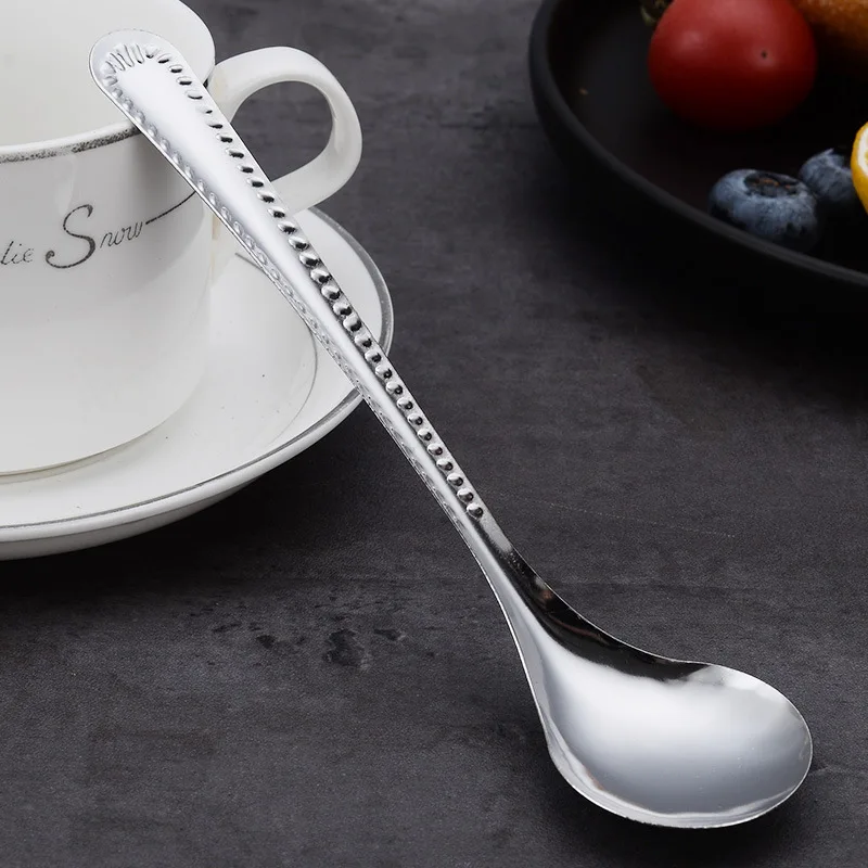 Короткая ручка нержавеющая сталь ледяная ложка разноцветная кухонная холодная напиток фруктовая мешалка для кофе сливки малая десертная лопатка