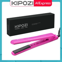 kipozi 1 inch hair straightener ceramic flat iron adjustable temp straightens and curls180 450%e2%84%89 dual voltage hot pink