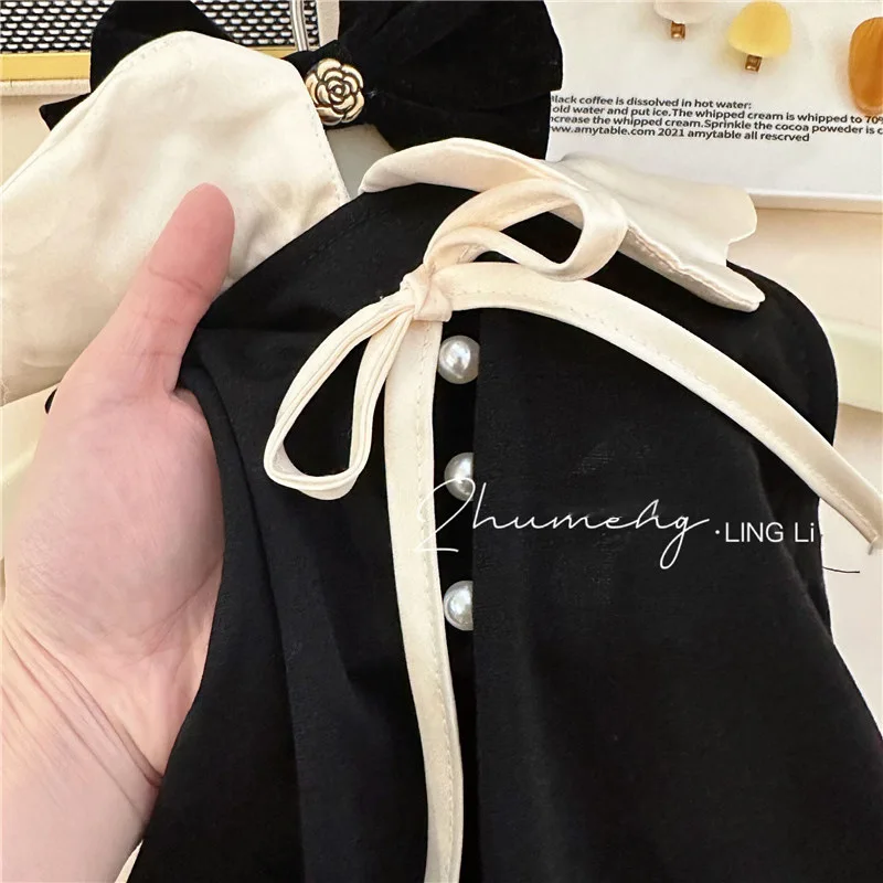 Детская одежда Южной Кореи платье для девочек летняя новинка года жилет и юбка в