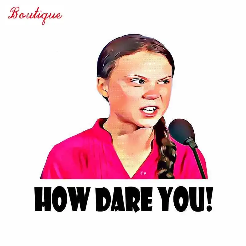 

SZWL How Dare You Car Stickers Waterproof Sunscreen Decal Decoration for Laptop Body Automobile Windows PVC,13cm*13cm