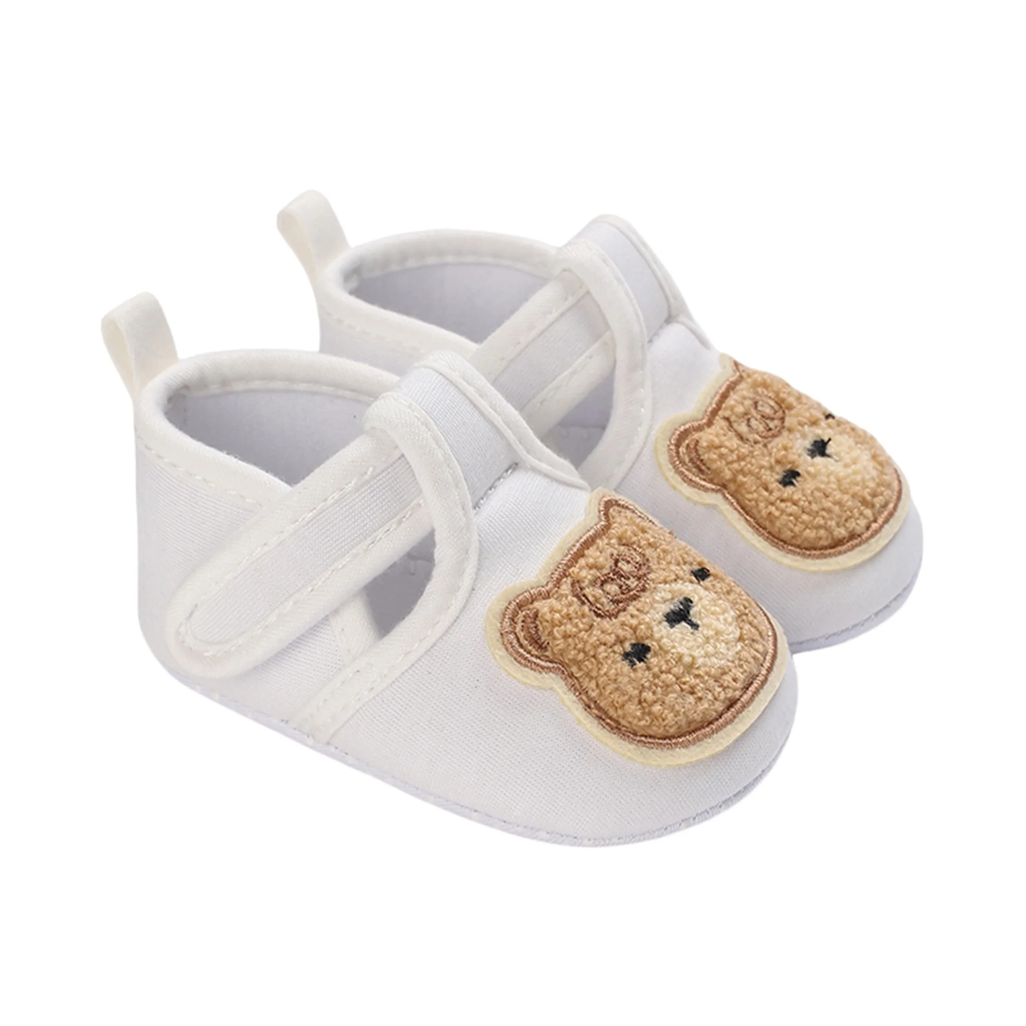 

Newborn Baby Canvas Shoes Cartoon Bear Non-slip Walking Shoes Casual Flats forToddler Infant Girls Boys First Walkers Cute Shoes