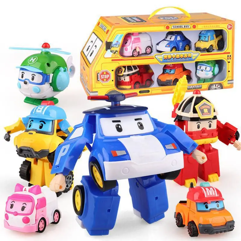 Купи POLI, HELLY Robot City-State Car Deformation Toy Fire Truck Manual Deformation Children Gift Box Gift For Boys And Girls за 220 рублей в магазине AliExpress