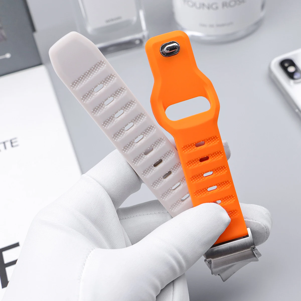 Силиконовый ремешок для Samsung Galaxy Watch 6 5 4 40 мм 44 5Pro 45 без зазоров дышащий 6/4 Classic 43 47 42