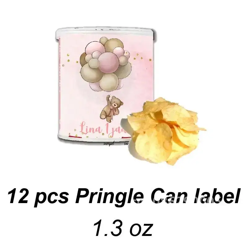 Розовый медведь воздушный шар мешочек для сока этикетки клейкая упаковка конфет