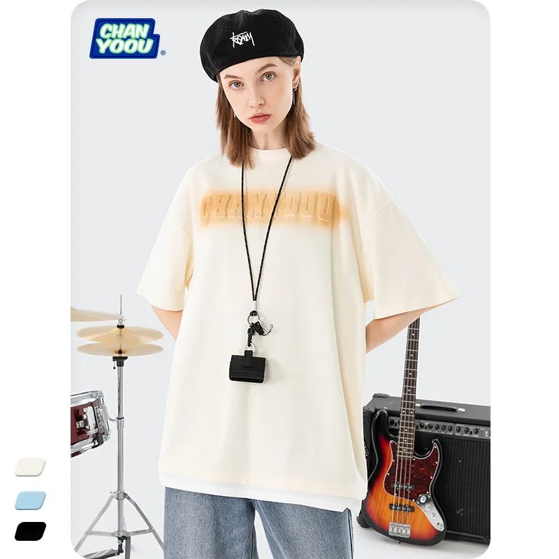 

Summer new embossed 3D t shirt street graffiti men’s short-sleeved t-shirt