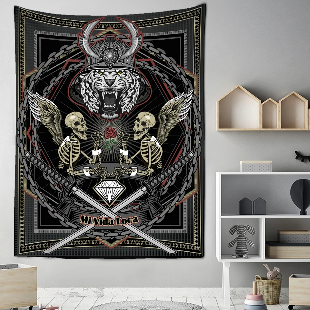 

Психоделические животные МАНДАЛА ГОБЕЛЕН Тигр Сова узор искусство хиппи настенный подвесной ковер для спальни дома гостиной Декор гобелен...