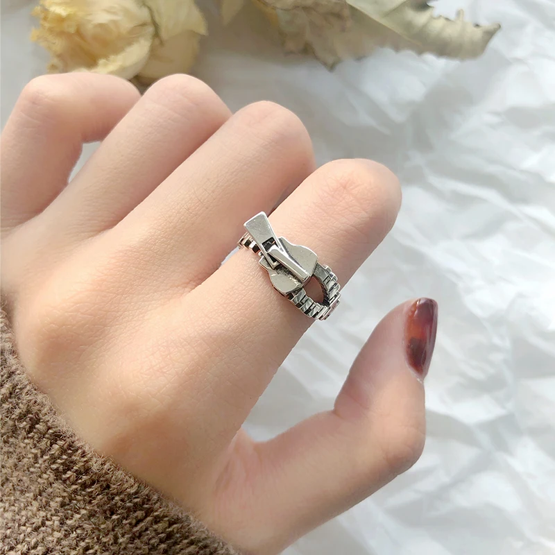 

Sterling Silver Ring Female Niche Design Advanced Sense Original Creativity Hip-hop Gothic Ring Retro Ring Men Rings