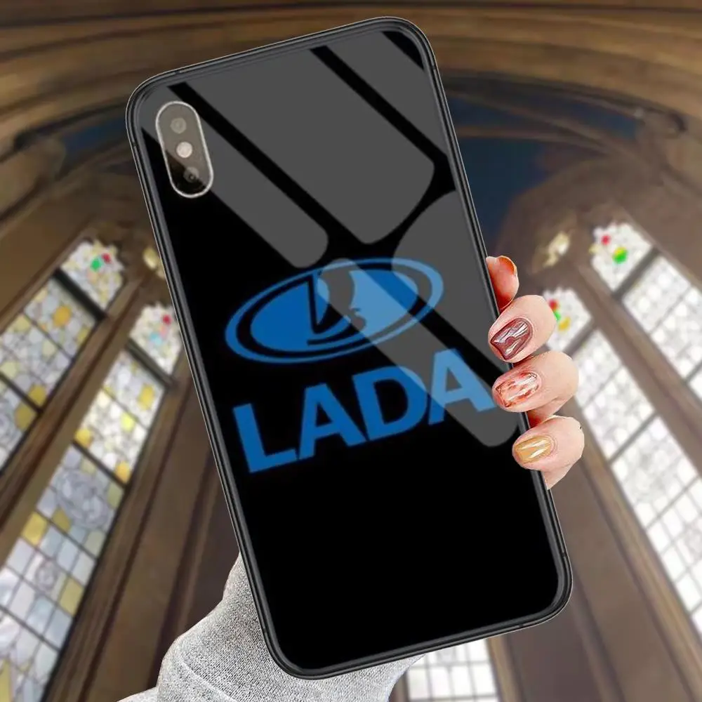 Для Apple IPhone 13 12 Mini 11 Pro XS MAX XR X 8 7 6S 6 Plus 5S SE Lada логотип автомобиля силиконовые