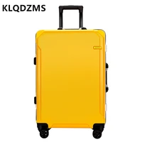 klqdzms 20 inch portable waterproof boarding case 26 inch large capacity good storage suitcase mens new aluminum frame luggage