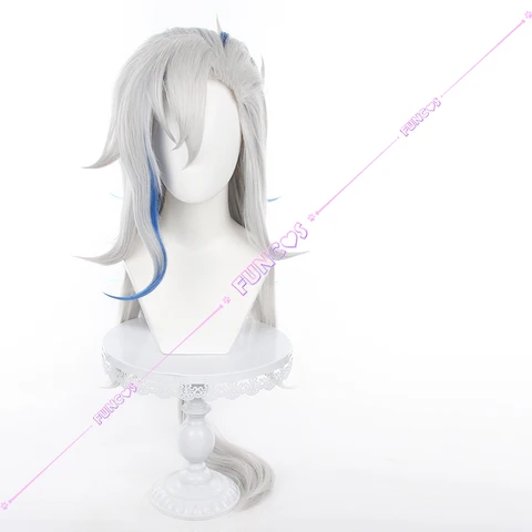 Костюм для косплея Genshin Impact Neuvillette, парик, трость, униформа фонтеина Главного судьи, брюки, головной убор, перчатки, аксессуары