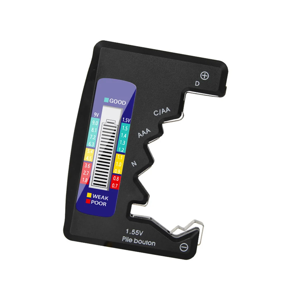 

Digital Battery Tester LCD Display AA/AAA/9V/1.5V Button Cell Battery Capacity Check Detector Capacitance Diagnostic Tool