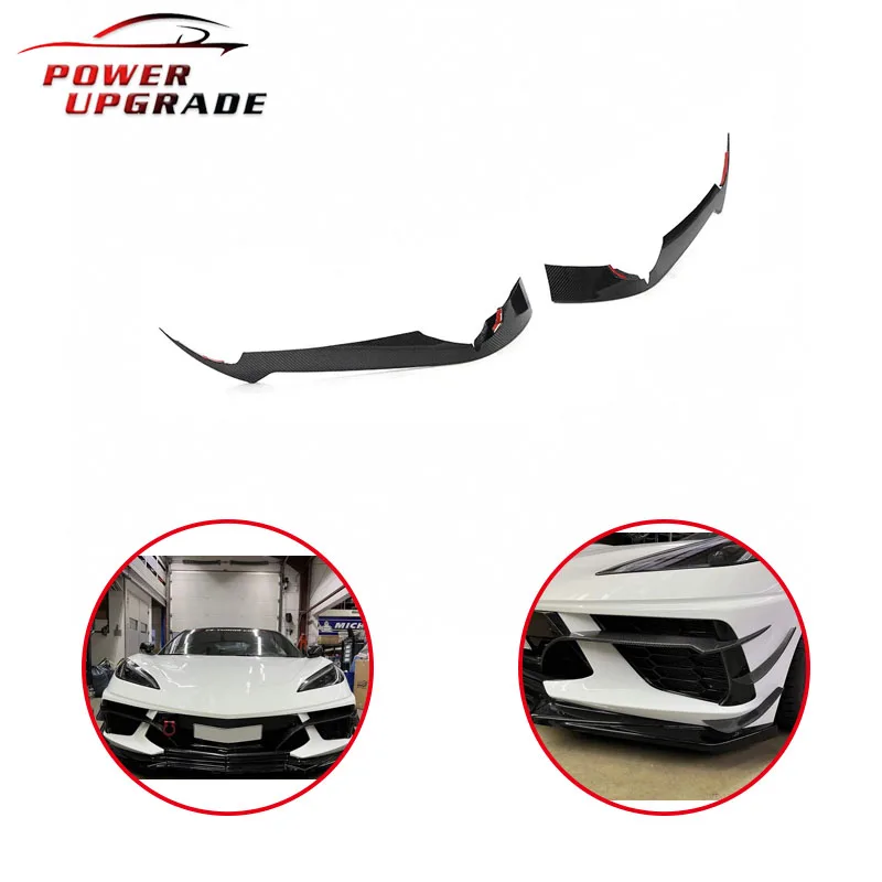 

for Chevrolet Corvette C8 2-Door Coupe Carbon Fiber C8 Front Intake Vents Front canards