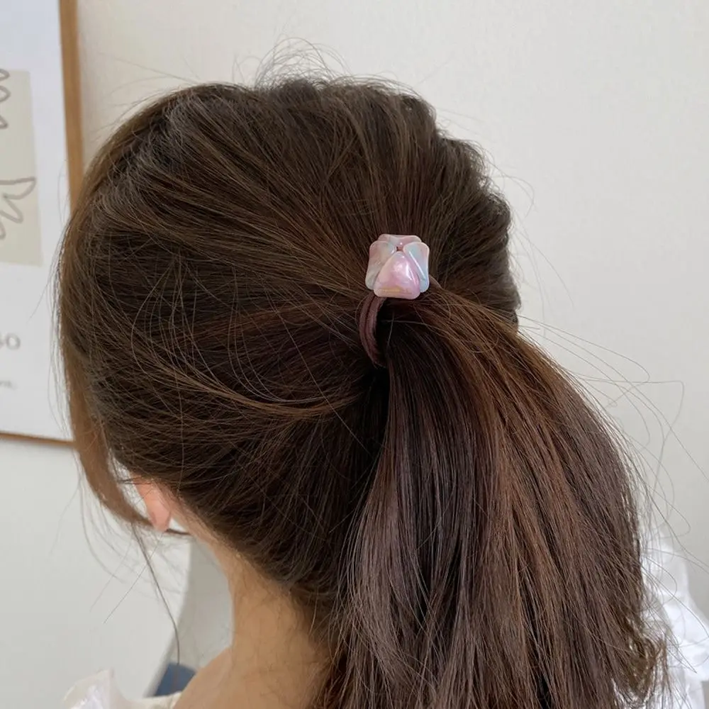 

Acetate Flower Sweet Hair Ties High Horsetail Hair Rope Hair Rubber Bands French Tulip Scrunchies Women Hair Band