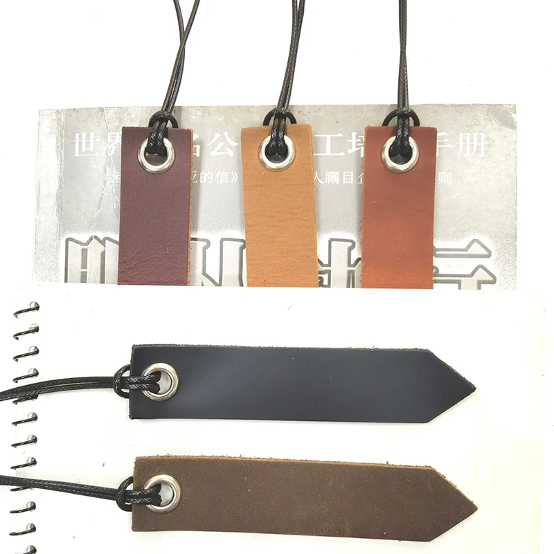 

Retro Bookmark Page Memory Bookmark Leather Pendant Reading Supplies School Stationery Teacher Paper Book Clip Page Holder