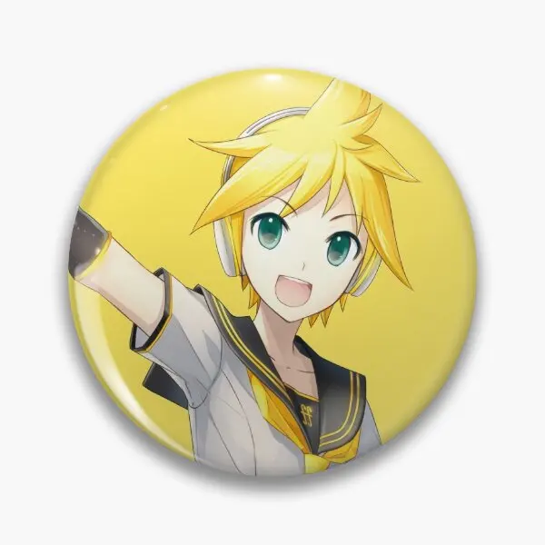 Мягкая булавка Kagamine Len V4 забавная Металлическая Булавка в виде мультяшного