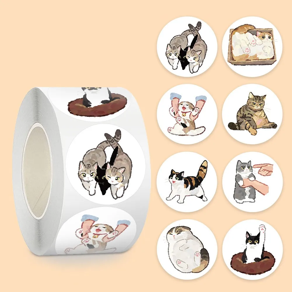 

Набор наклеек с котами, 1 дюйм