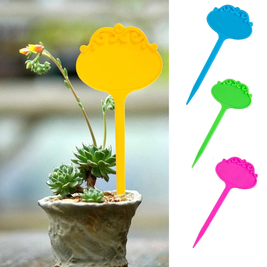 

10Pcs Waterproof Garden Plant Tags Plastic Labels for Plants Gardening Accessories Pot Seedling Sign Mark DIY Planter Decor Tool