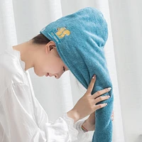 hair towel wrap microfiber fast drying hair ultra absorbentturban soft hair wrap towels for women cartoon cute multicolor