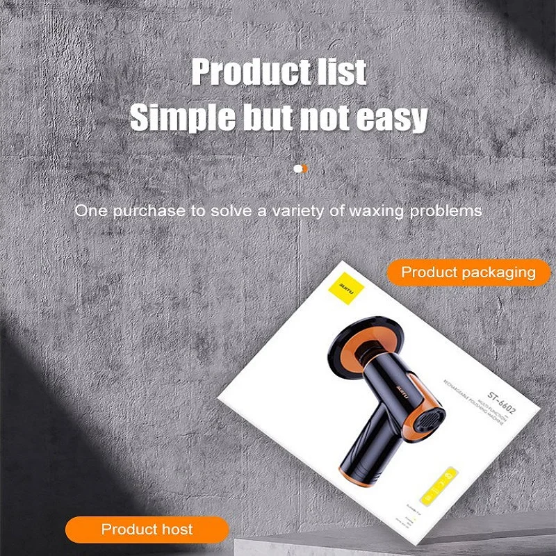 New Car Polisher Multi-functional Electric Wireless Paint Polishing Cleaning Machine Auto Waxing Tools USB Rechargeable |