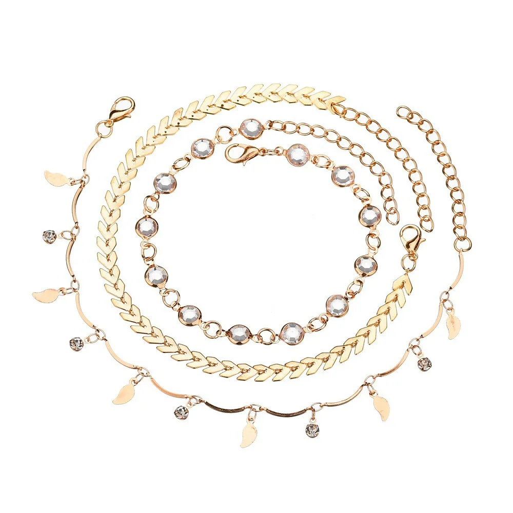 

Beach Shell Anklet Two Piece Set Men's and Women's Beach Footwear