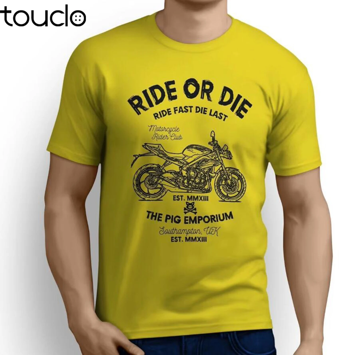 Мужская повседневная футболка с буквенным принтом высшего качества Ride Or Die British