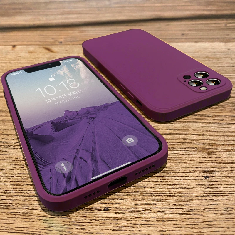 

ASTUBIA Shockproof Liquid Silicone Case For iPhone 14 13 11 12 Pro Max Mini Protector Case For iPhone XS MAX XR X 7 8 PLUS Cover