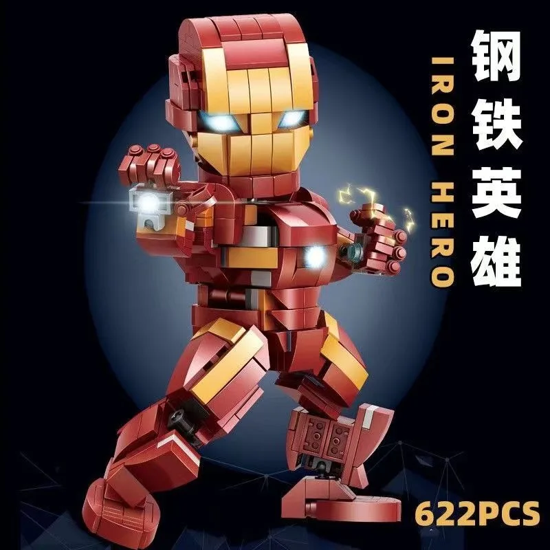 

Marvel Железный человек Капитан Америка креативный простой аниме персонаж сборка игрушка модный крутой изысканный персонализированный строительные блоки