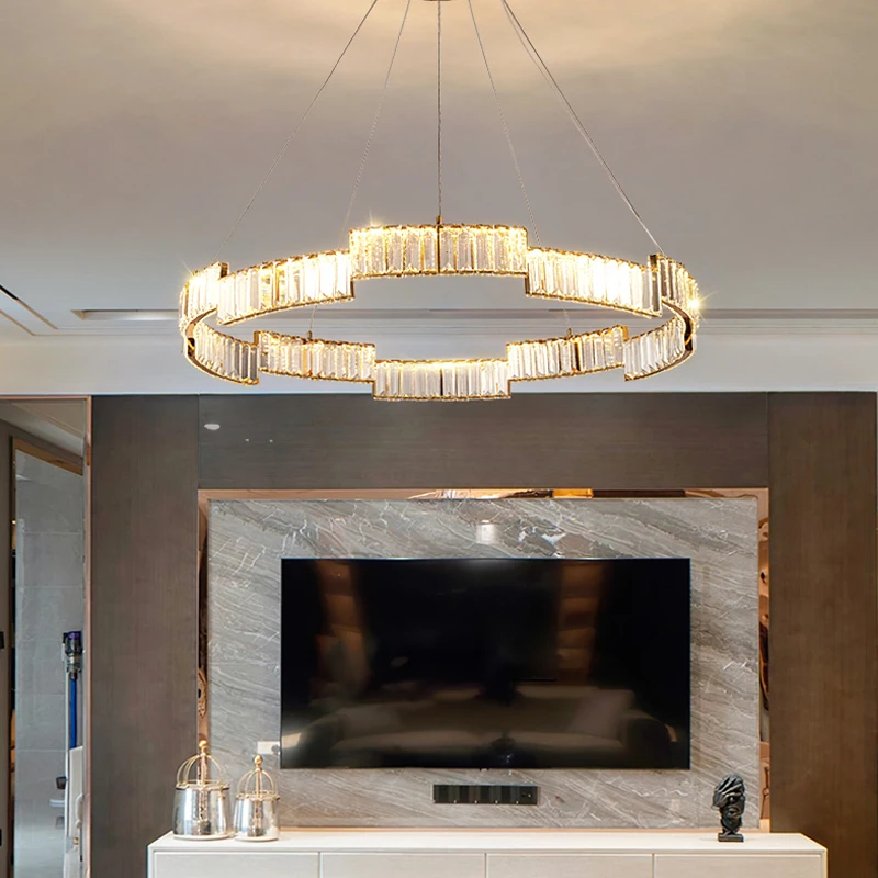 

Room Decor Led Art Chandelier Pendant Lamp Light Modern Luxury Crystal Dining Kitchen Decor Indoor Bedroom Fixture