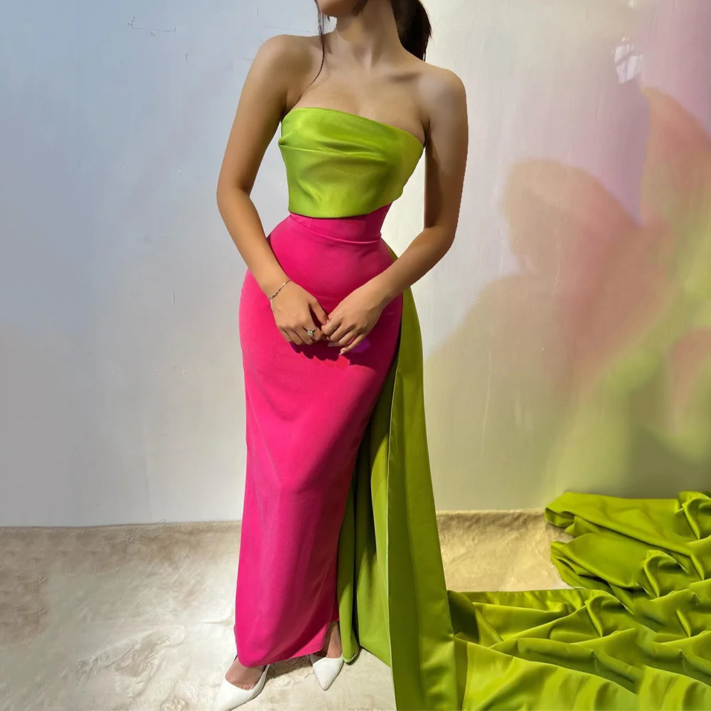 Платье Farrobe атласное макси без бретелек