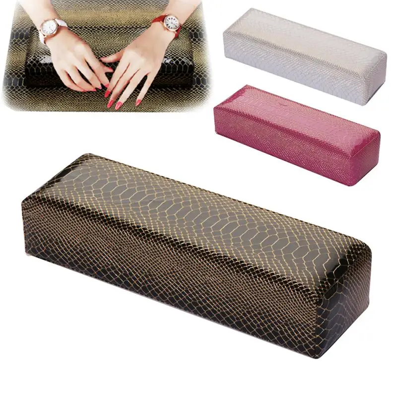 

ELECOOL Nail Polish Holder Hand Pillow Manicure Soft PU Leather Sponge Arm Rest Cushion Design Nail Art Accessories 5 Colors
