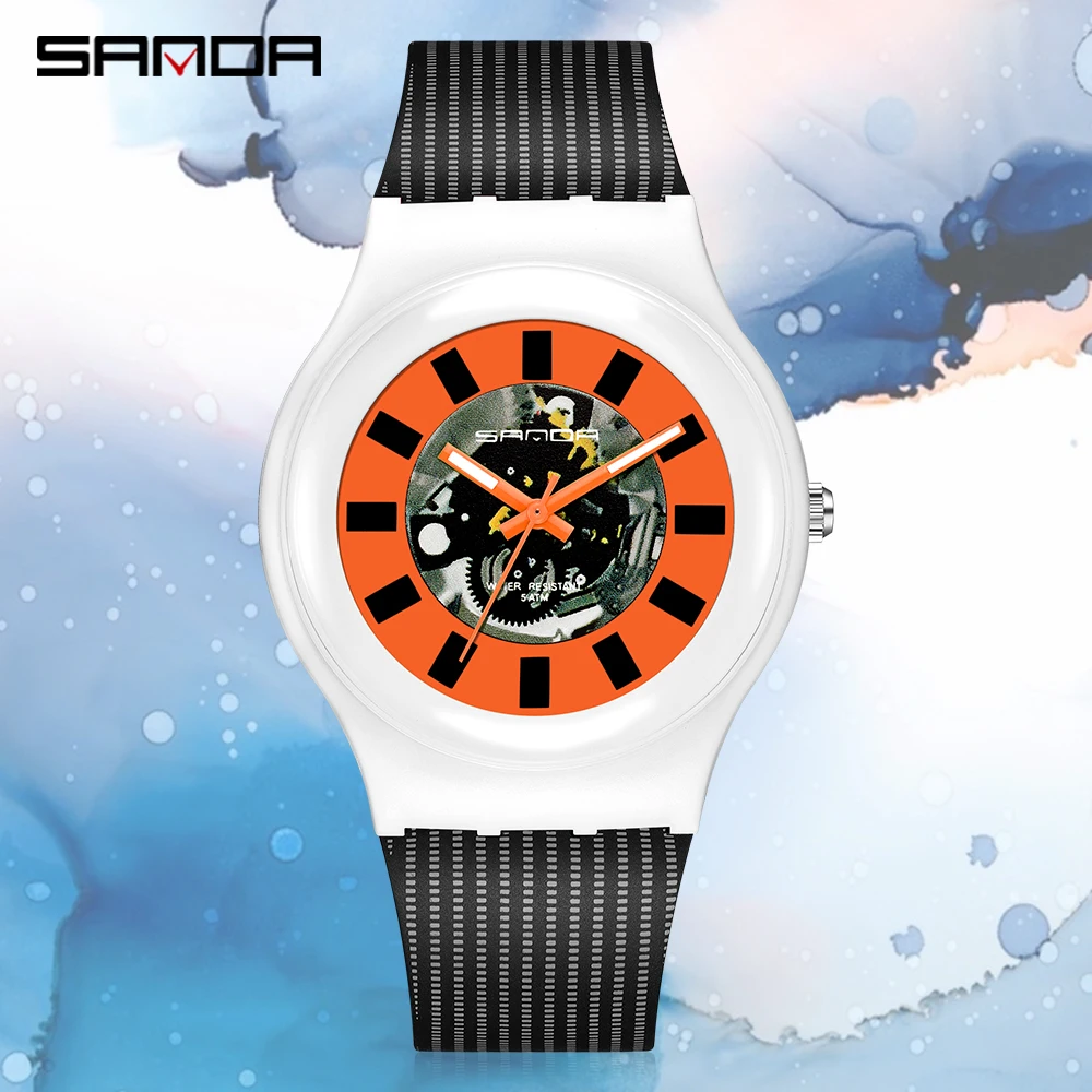 SANDA 2023 New Casual Men's Watches Fashion Quartz Watch 50M Waterproof Wristwatch For Man Shock Clock relogio masculino 3207 enlarge