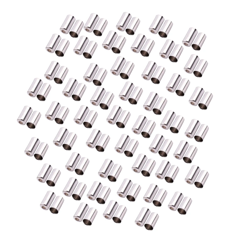 

100pcs Gaines Cable cap Fixing Brake Speed 5mm Metal Silver for Bike