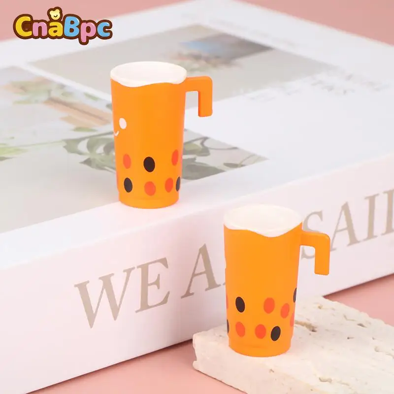 

Cute 2Pcs DollHouse Miniature Water Cup Drink Cup Model DIY Dolls House Kitchen Furniture Decor Accessories