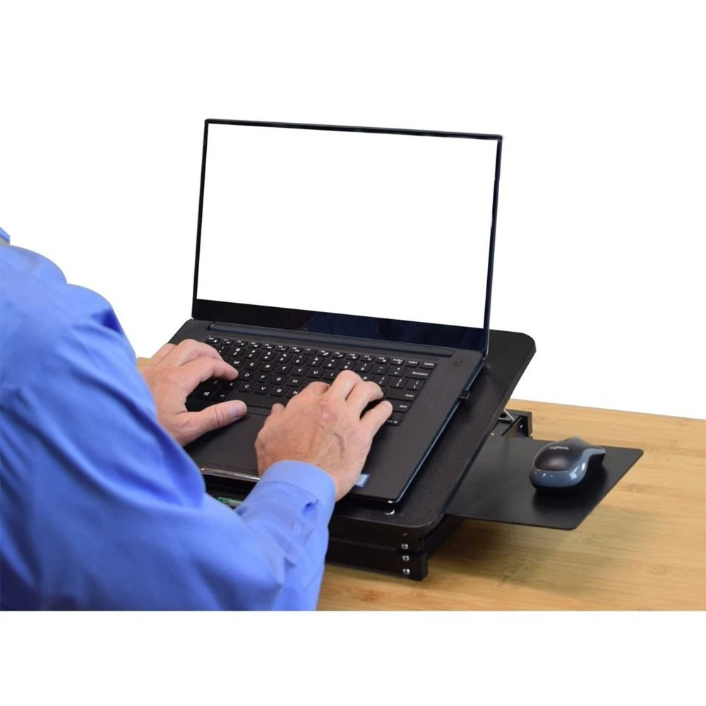 

Laptop Standing Desk Converter ergonomic adjustable height tilt laptop desk stand sit stand desktop riser topper for laptops sm