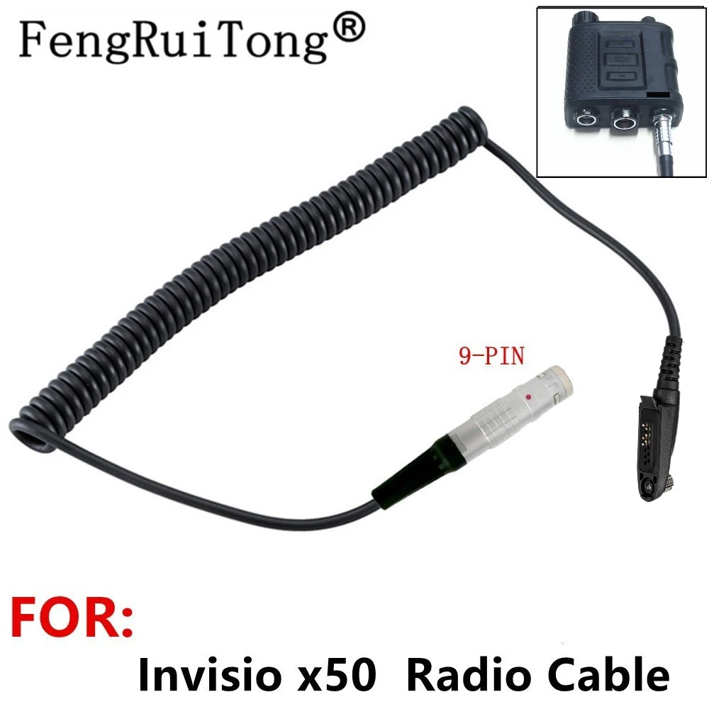 Радиокабель XTS для lemo 9pin invision X50 ptt Retevis Ailunce HD1 RT29/RT82/RT83/RT648/RT647 |
