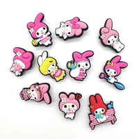 10styles cute anime pink girl shoe decor accessory for croc jibz charms for crocs decor diy accessories sandals decorate gifts