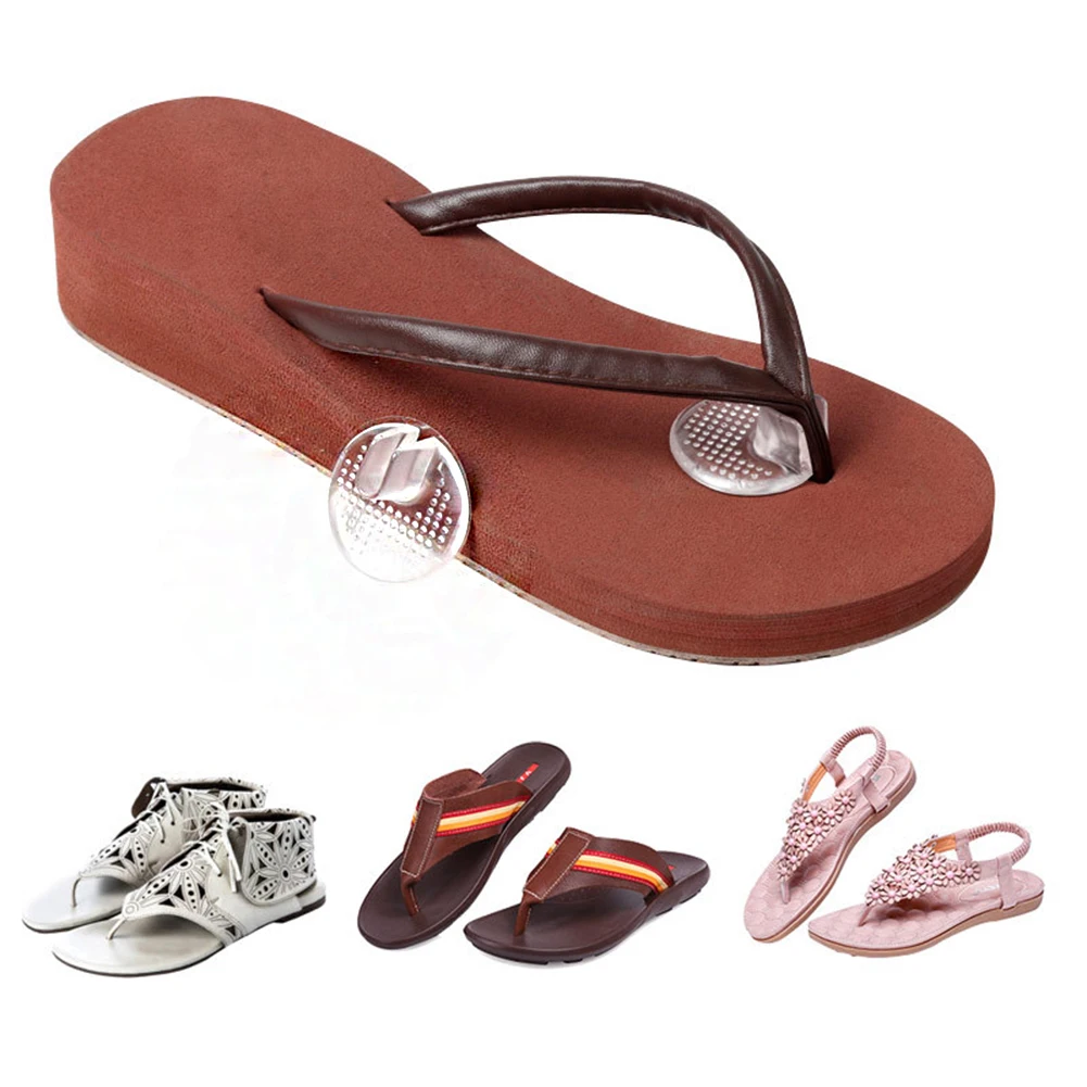 Silicone Flip Gel Cushions Pad Toe Protectors Anti-slip Transparent Forefoot Shoe Pads Insoles Cushion For Flip Flops Sandals