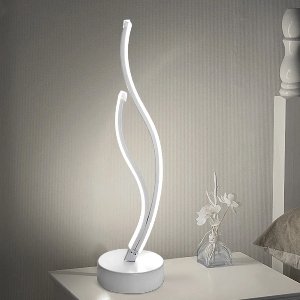 

Simple Bedside Decorative Lamps Spiral Table Lamp Bedroom Reading Desk Lights Bedroom Beside Lamp Home Decor