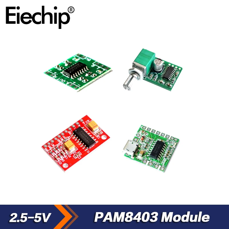 Плата цифрового усилителя PAM8403 mini 5В 2x3 Вт 2,5-5 в USB-модуль питания