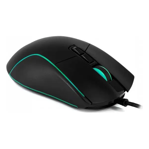 Светодиодный игровой Мышь небольшой DG MOU019 RGB 6400 точек/дюйм 30 ips черный|Коврики для